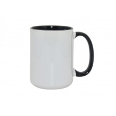 15oz Two-Tone Color Mug(Inside & Handle) Black