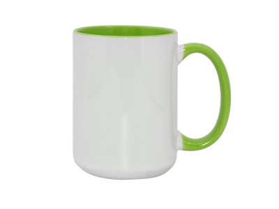 15oz Two-Tone Color Mug(Inside & Handle) Light Green