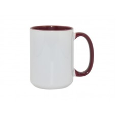 15oz Two-Tone Color Mug(Inside & Handle) Maroon