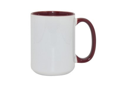 15oz Two-Tone Color Mug(Inside & Handle) Maroon