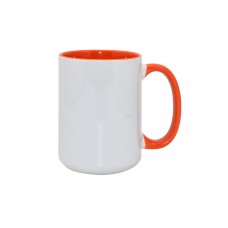 15oz Two-Tone Color Mug(Inside & Handle) Orange