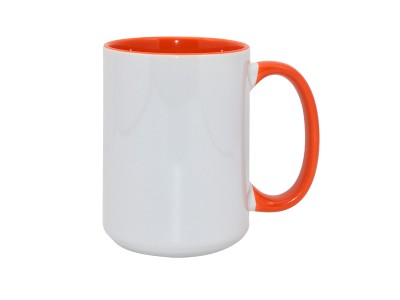 15oz Two-Tone Color Mug(Inside & Handle) Orange