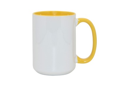 15oz Two-Tone Color Mug(Inside & Handle) Yellow
