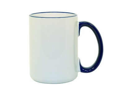 15oz Two-Tone Color Mug(Handle Only) Blue