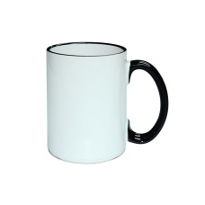 15oz Two-Tone Color Mug(Handle Only) Black