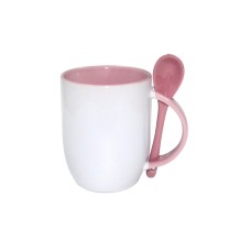12oz Color Spoon Mug Pink