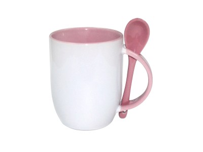 12oz Color Spoon Mug Pink