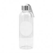 420ml Glass Bottle w Square White Patch