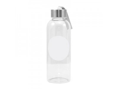 420ml Glass Bottle w Square White Patch