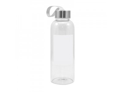 420ml Glass Bottle w Square White Patch