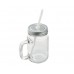 Mason Jar(Clear) with Straw