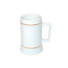 22oz Beer Stein w Gold Rim