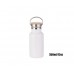 12oz/17oz/25oz Stainless Steel Bottle w Bamboo Lid(White)