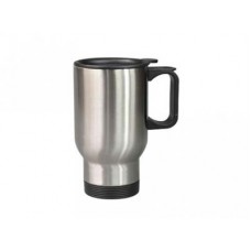 14oz Stainless Steel Travel Mug Silver