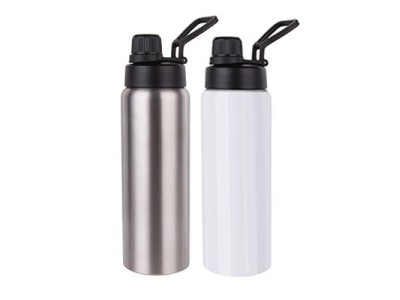 25oz/750ml Stainless Steel Flask w/ Portable Lid