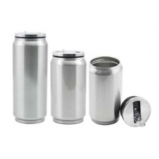 Stainless Steel Coke Can with Straw(Silver)