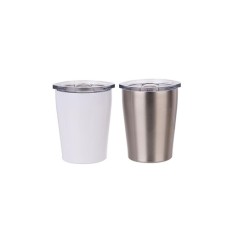 8oz/240ml Stainless Steel Milk Mug w/ Plastic Lid