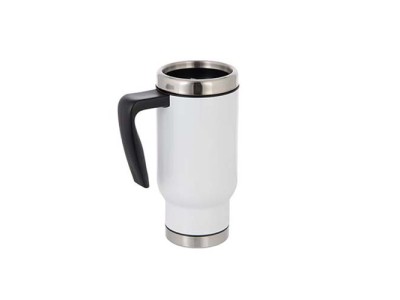 17oz Stainless Steel Travel Mug (White)