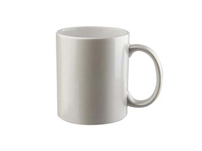 11oz Glittering Mug-Pearl White