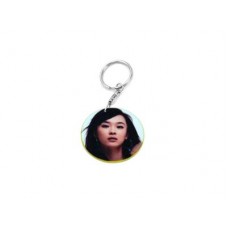 Plastic Key Ring (39mm Round Color Edge)