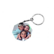 Plastic Key Ring (44mm Octangle)