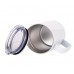 10oz/300ml Stainless Steel Coffee Cup(White)