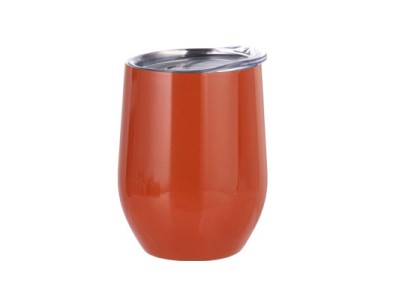 12oz Stainless Steel Stemless Wine Cup(Orange)