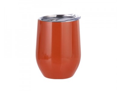 12oz Stainless Steel Stemless Wine Cup(Orange)