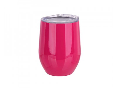 12oz Stainless Steel Stemless Wine Cup(Rose Red)