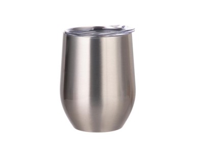 12oz Stainless Steel Stemless Wine Cup(Silver)