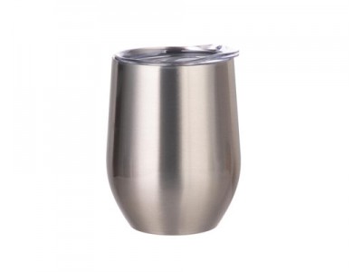 12oz Stainless Steel Stemless Wine Cup(Silver)