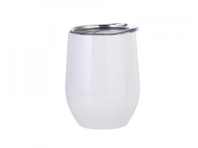 12oz Stainless Steel Stemless Wine Cup(White)